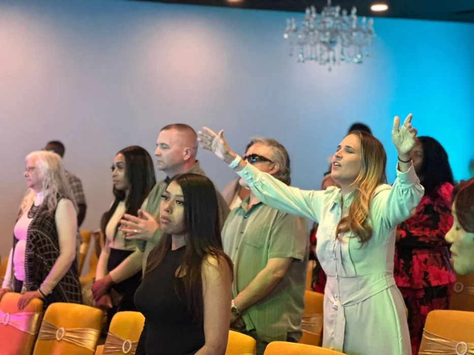 Members of the Christ Embassy Irving congregation in worship